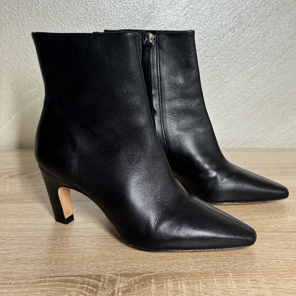 Everlane The Short Banana Heel Boots in Black Leather Size 7 - Picture 4 of 12